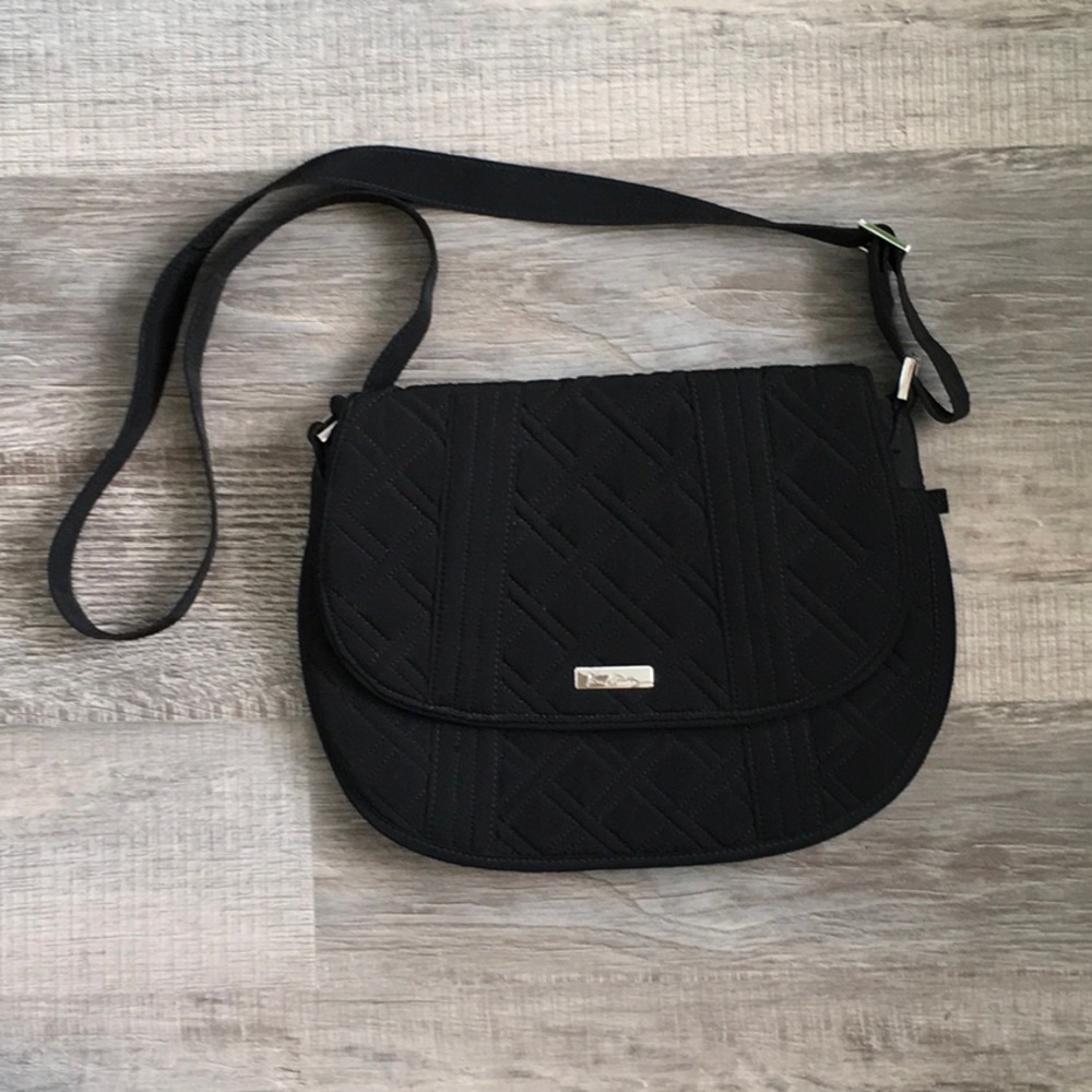 Vera Bradley Black Crossbody Bag with Adjustable Strap
